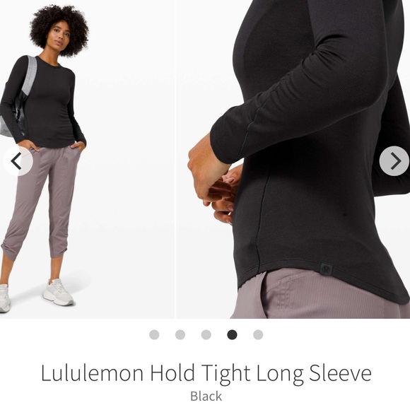 Lululemon Hold Tight Long Sleeve Ribbed Crewneck Black 2020 Style: W3DNRS {$58} - Picture 1 of 5